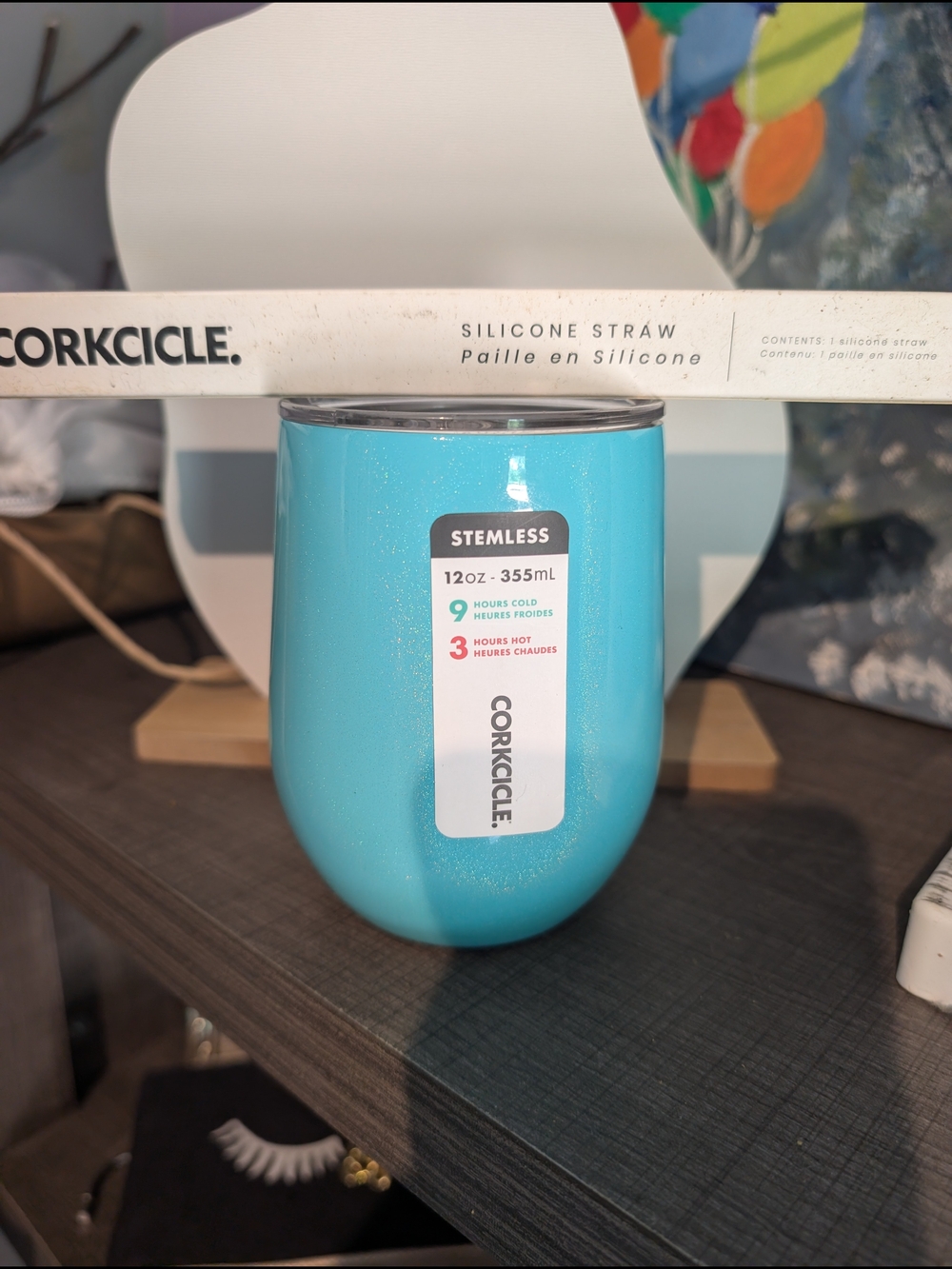 Corkcicle Stemless 12oz Travel Tumbler - Aqua